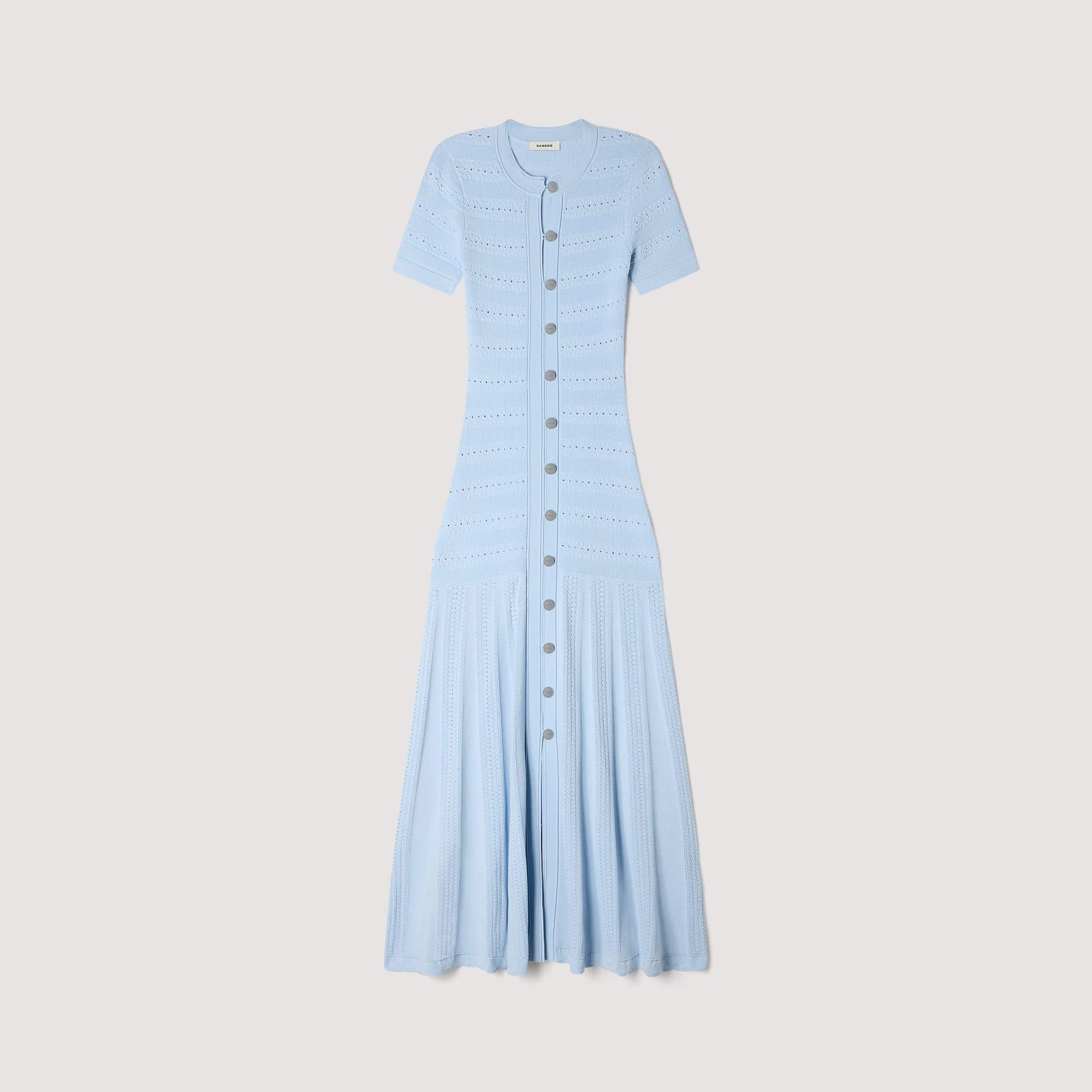 Milona Knit Maxi Dress Sky Blue