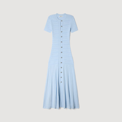 Milona Knit Maxi Dress Sky Blue