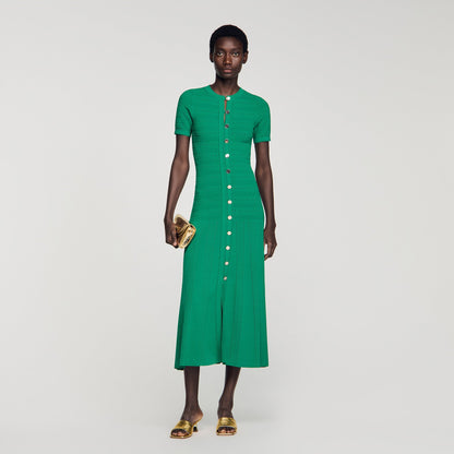 Milona Knit Maxi Dress EMEURAUDE GREEN