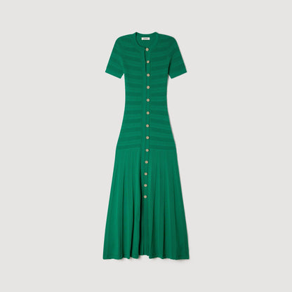 Milona Knit Maxi Dress EMEURAUDE GREEN