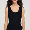 Carla Short Knit Dress With Ruffle Black