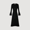 Narya Knit Maxi Dress With Ruffle Black