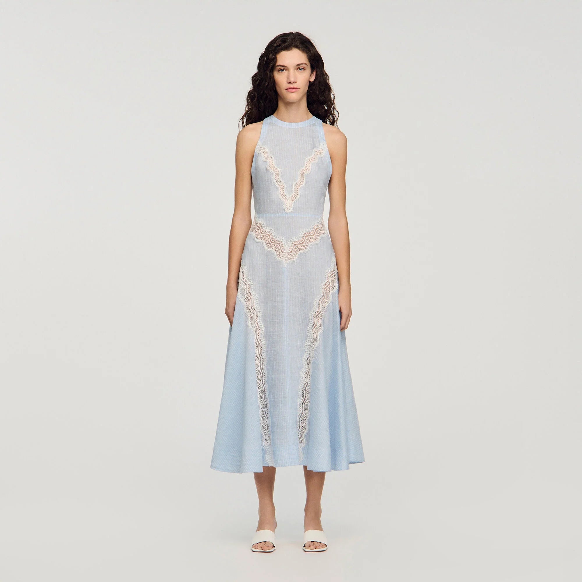 Nathalie Maxi Dress With Lace Details CIEL / BLANC