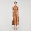 Melanie Bandana-Print Maxi Dress Brown / Black