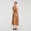 Melanie Bandana-Print Maxi Dress Brown / Black