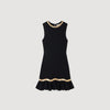 Ophira Metal Chain Knit Short Dress Black
