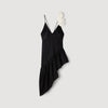 Laurine Floral Print Ruffled Short Dress Black