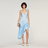 Laurine Asymmetrical Ruffled Dress Blue Sky