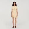 Milou Floral Print Knit Short Dress Vanilla