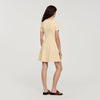 Milou Floral Print Knit Short Dress Vanilla
