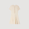 Milou Floral Print Knit Short Dress Vanilla