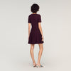 Milou Floral Print Knit Short Dress Brown