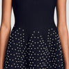 Sunniva Short knit dress with beads Black