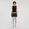 Solea Check knit short dress Black / Ecru