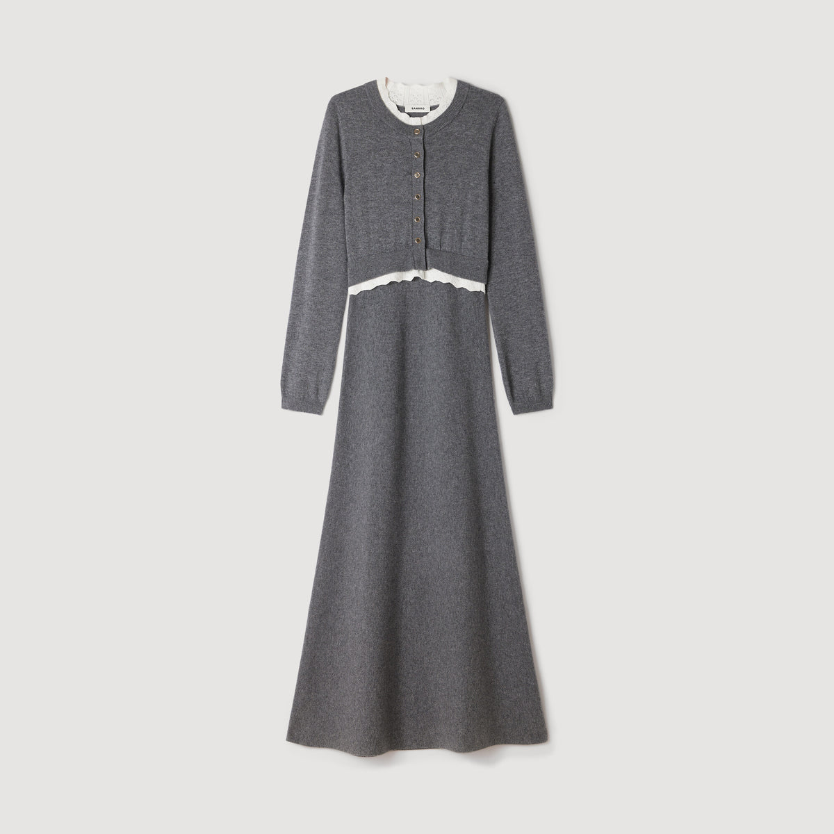 Henrietta 2-in-1 maxi dress Grey