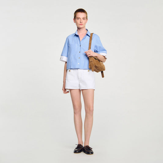 Texas Denim Shorts White