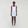 Gaianne Lace Detail Shorts Sky Blue
