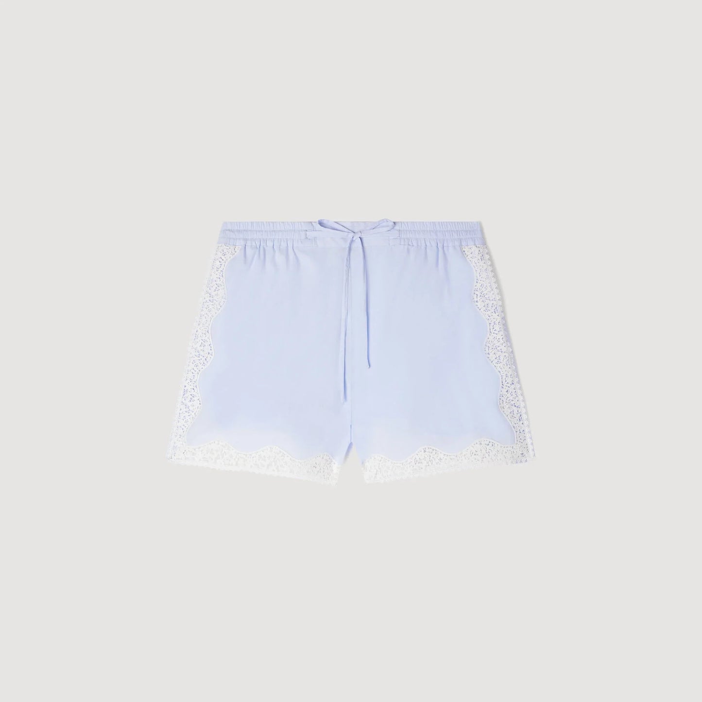 Gaianne Lace Detail Shorts Sky Blue