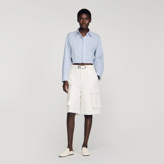 Tilio Wide-Leg Cotton Bermuda Shorts White