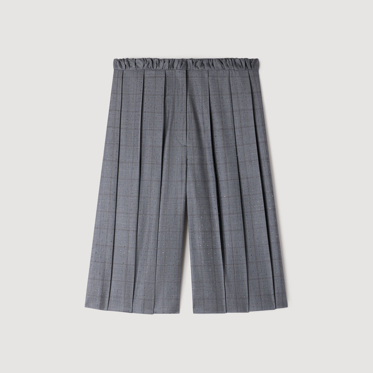 Nathan Check wool shorts Dark Grey