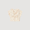 Orli Embroidered Crop Top Ecru