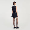 Serene Bow Neck Crop Top Black