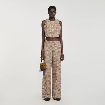 Javier Tweed Vest Brown