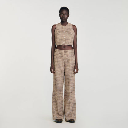 Javier Tweed Vest Brown