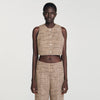 Javier Tweed Vest Brown