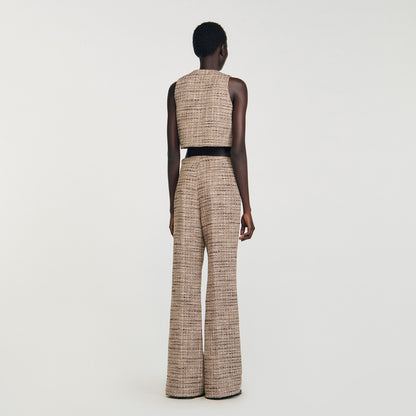 Javier Tweed Vest Brown