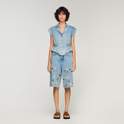 Kurtis Denim Top Blue Jean