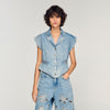 Kurtis Denim Top Blue Jean
