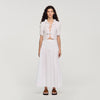 Aleo Ruffled Crop Top WHITE