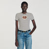 Summer Rhinestone Heart T-Shirt Ecru