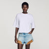 Thileo Embroidered Logo Cotton T-Shirt Grey