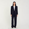 Double-Breasted Suit Jacket Black
