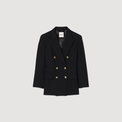 Double-Breasted Suit Jacket Black