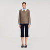 Leia Houndstooth Suit Jacket Brown