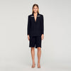 Cosmica Jacket With Rhinestone Collar Black