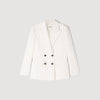 Hudson Striped Tailored Jacket Ecru / Black