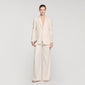 Birkin Striped Tailored Jacket Ecru / Silver