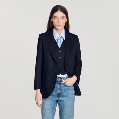 Arancella  Suit Jacket Navy Blue