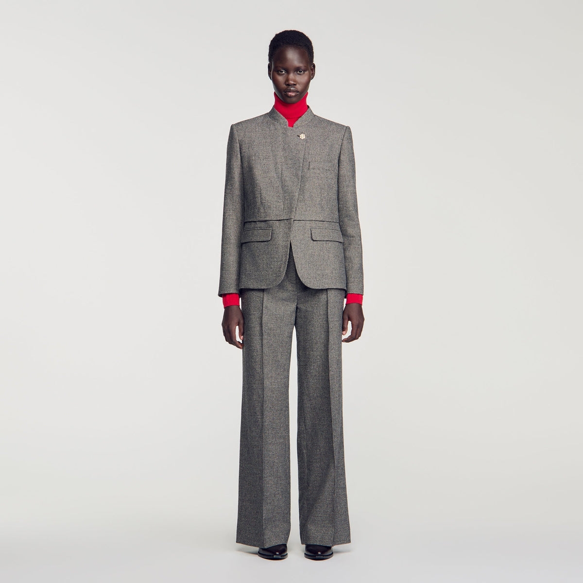 Vannina Wool Suit Jacket Grey