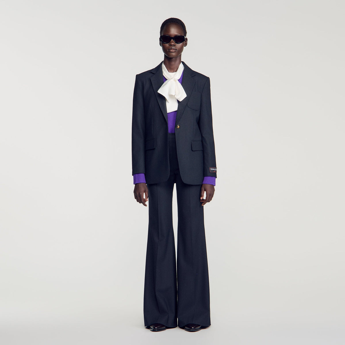 Victoire Wool Suit Jacket Navy Blue