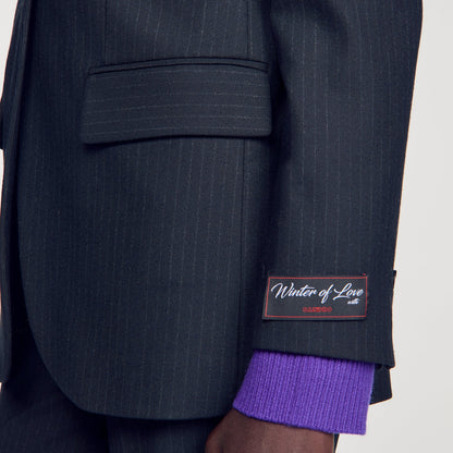 Victoire Wool Suit Jacket Navy Blue