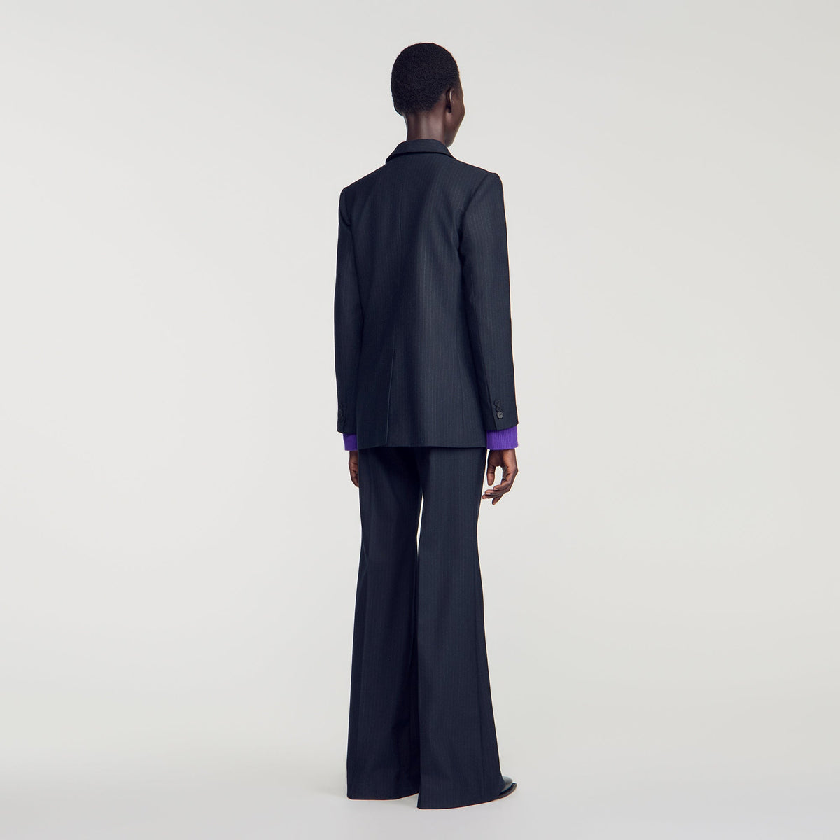Victoire Wool Suit Jacket Navy Blue