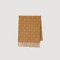 Square Cross Scarf Wool Scarf Camel