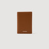 Card Grain Grained leather foldable cardholder Cognac