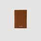 Card Grain Grained leather foldable cardholder Cognac