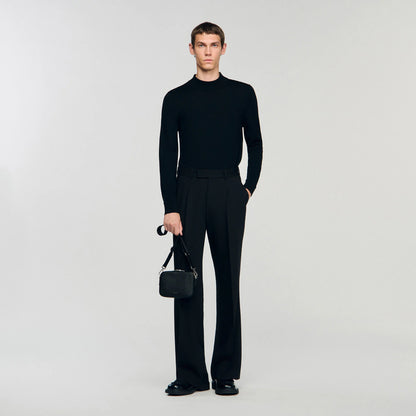 Minibag Hook Small Saffiano Leather Bag Black